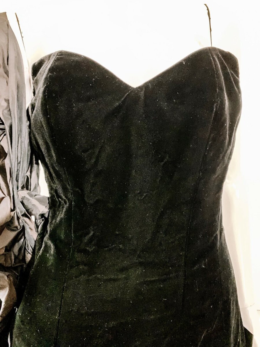 Alexandre Vauthier Black Velvet Dramatic Drape Detail Dress - Imagen 5