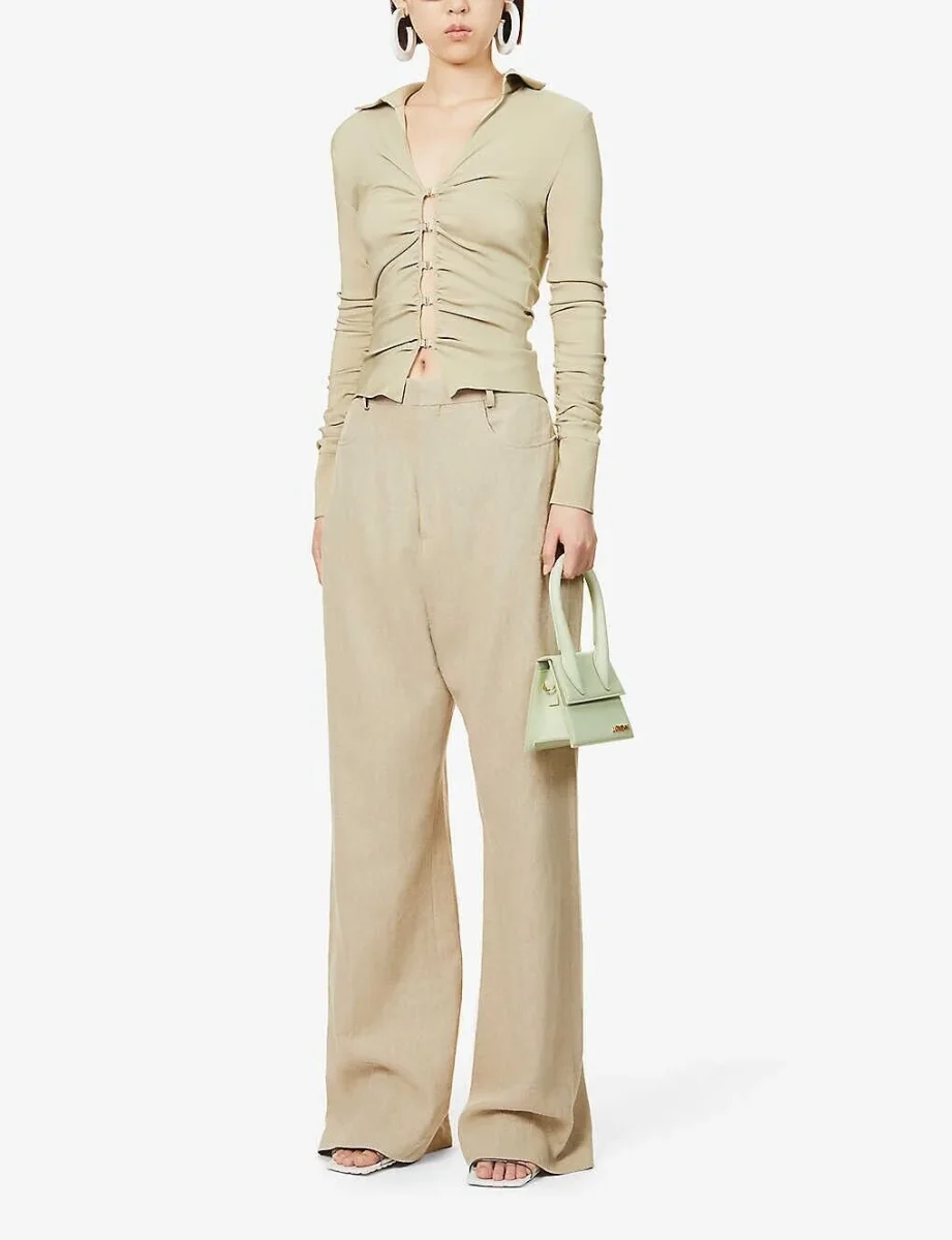 Jacquemus La Chemise Soffio Cut-Out Stretch-Woven Shirt - Imagen 6