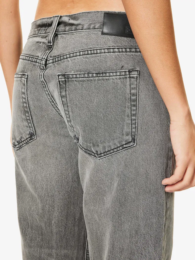 EB Denim Grey Low Rise Relaxed Wide-Leg Jeans - Imagen 7