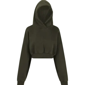 Entire Studios Military Green Double Hood Uniform Cropped Hoodie