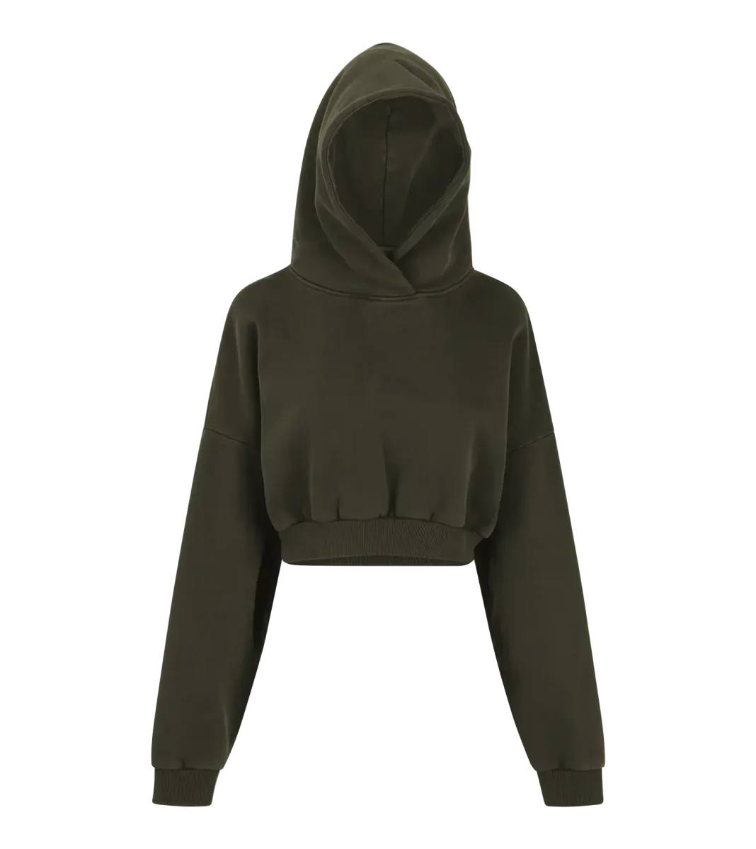 Entire Studios Military Green Double Hood Uniform Cropped Hoodie - Imagen 2