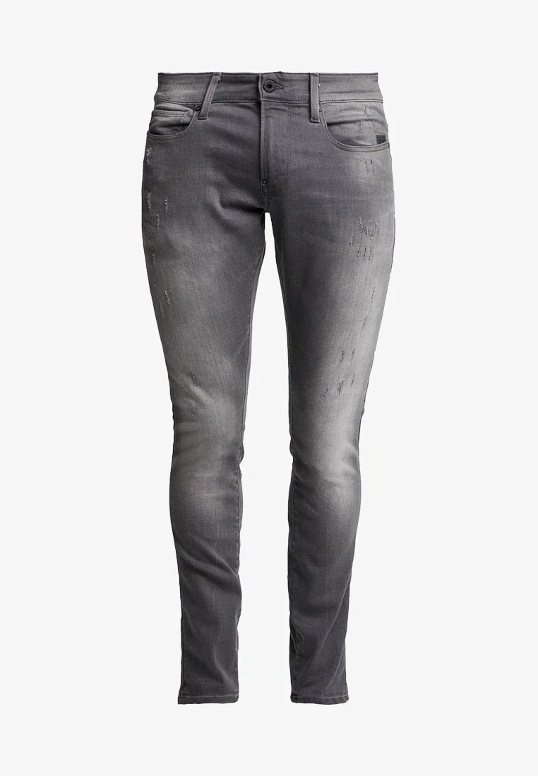 G-Star Revend Super Slim Skinny Slander Grey Light Aged Destroy Jeans - Imagen 6