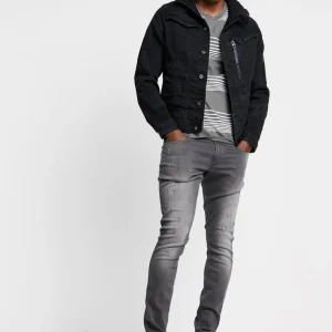 G-Star Revend Super Slim Skinny Slander Grey Medium Aged Destroy Jeans