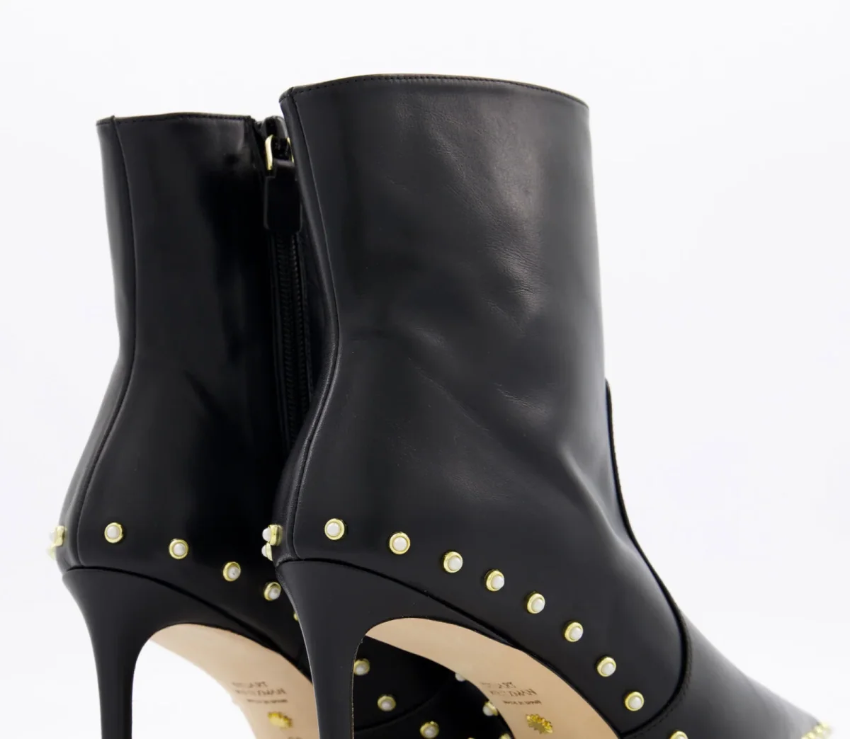 STUART WEITZMAN Pearl Detail Pointy Toe Ankle Heel Booties (EU 36.5) - Imagen 3
