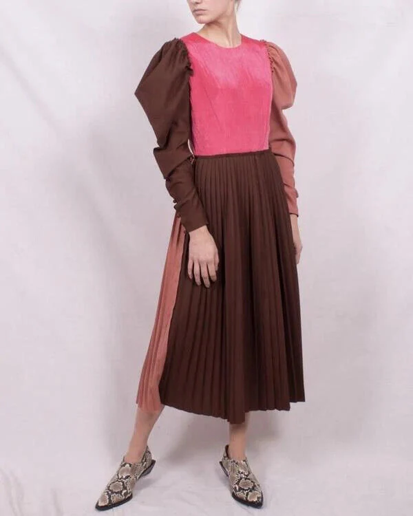 REJINA PYO Ivy Panelled Midi Colourblock Dress