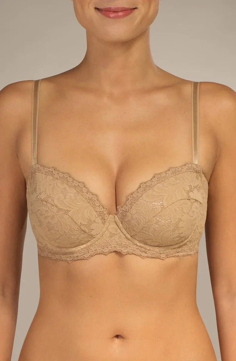 Pain De Sucre Brown Lace Bra in Lua Biscuit - Imagen 3