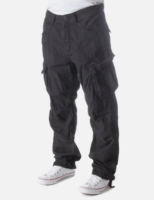 G-STAR RAW Black Rovic Loose Men's Cargo Trousers Combat Ripstop