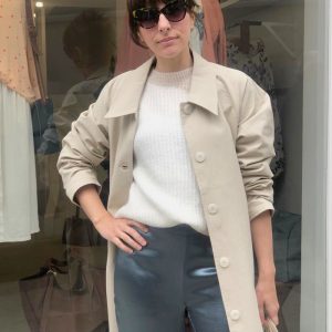 Gabardina cuello camisa