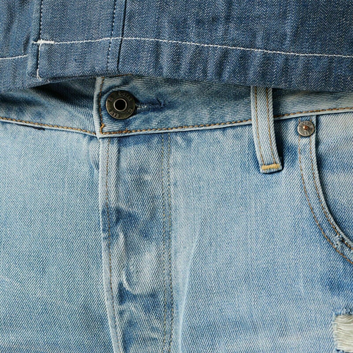 G-Star Arc 3D Slim Frinn Denim Light Aged Destroy Jeans - Imagen 4