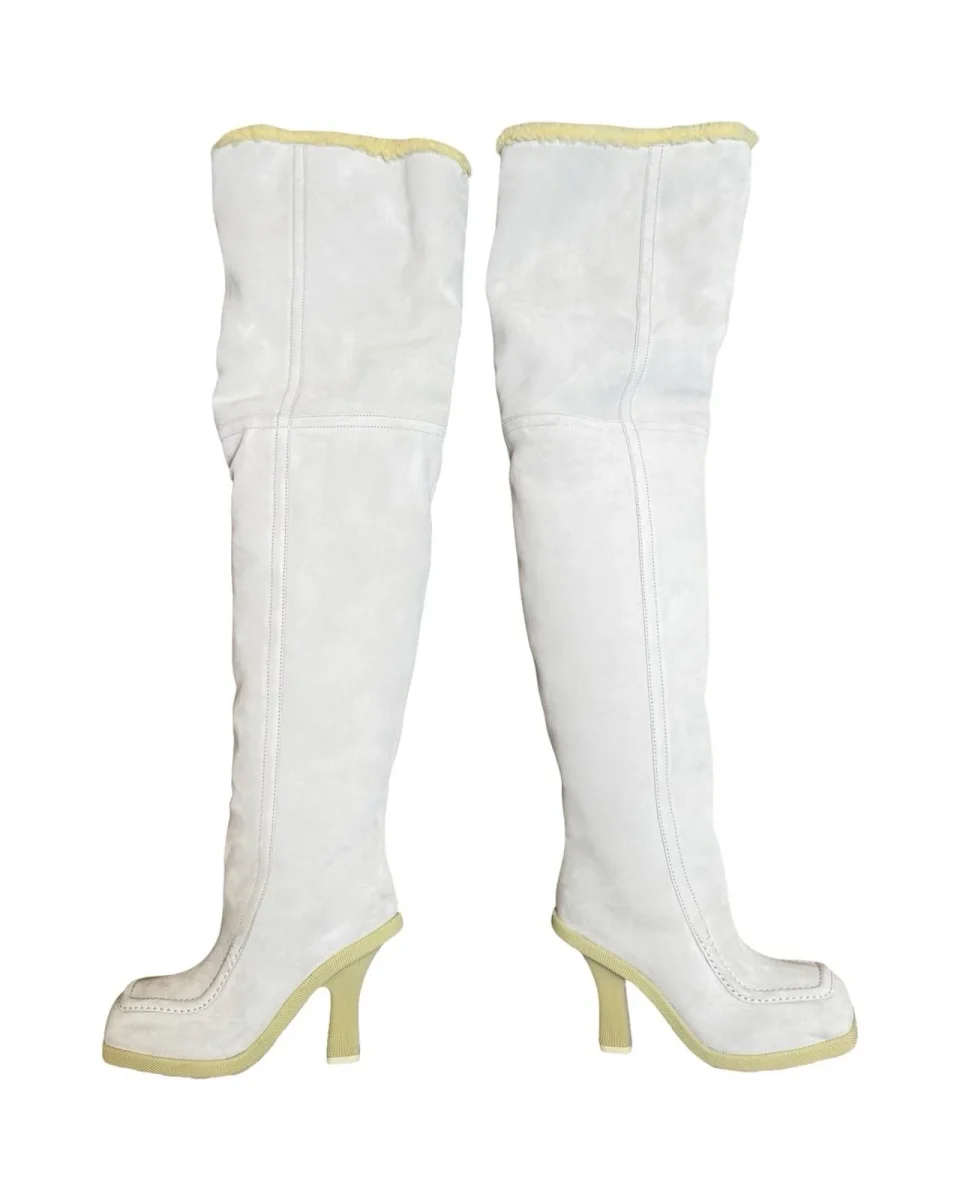 Burberry Highland Shearling Lined Suede Knee High Boots - Imagen 3