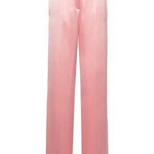 Magda Butrym Pink Silk Satin Tailored Trousers