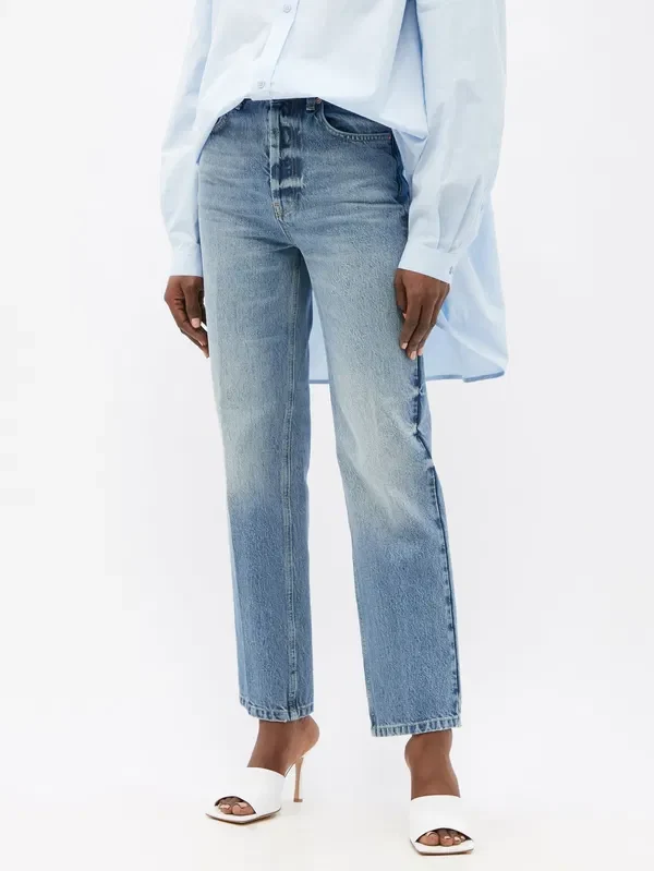 Raey Find Straight Leg Blue Jeans