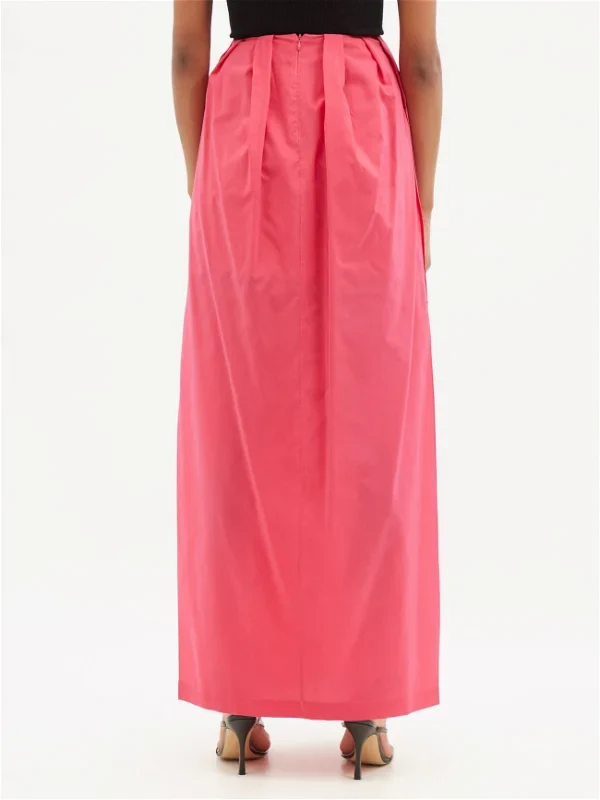 RAEY Gathered-Waist Side-Slit Taffeta Maxi Skirt - Imagen 8
