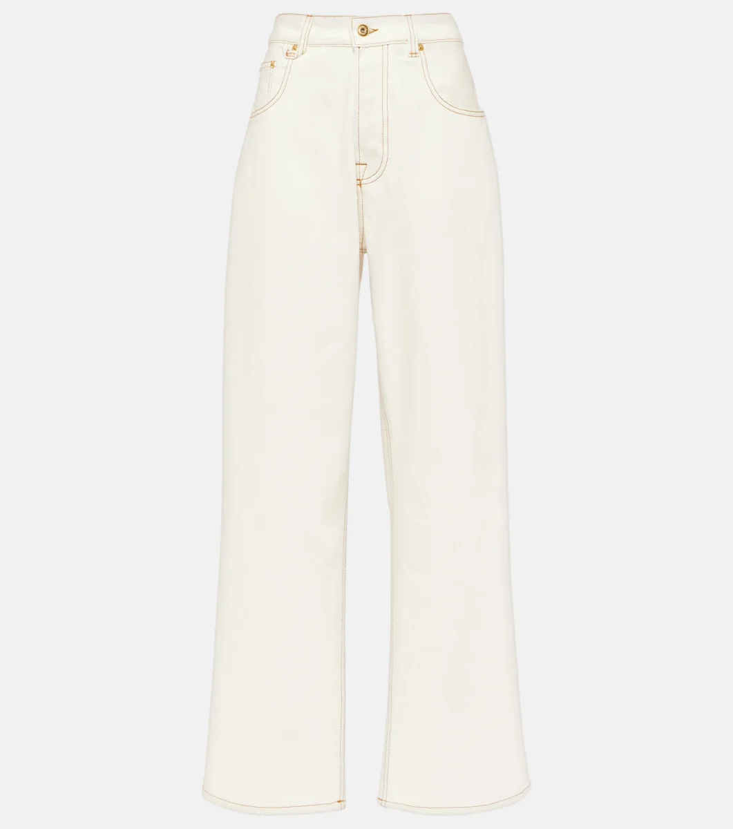 Jacquemus Le Papier Le De Nimes Light Beige Jeans - Imagen 5