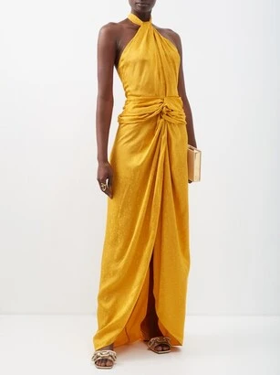 JOHANNA ORTIZ Vastness Of The Sea Marigold Halterneck Dress - Imagen 2