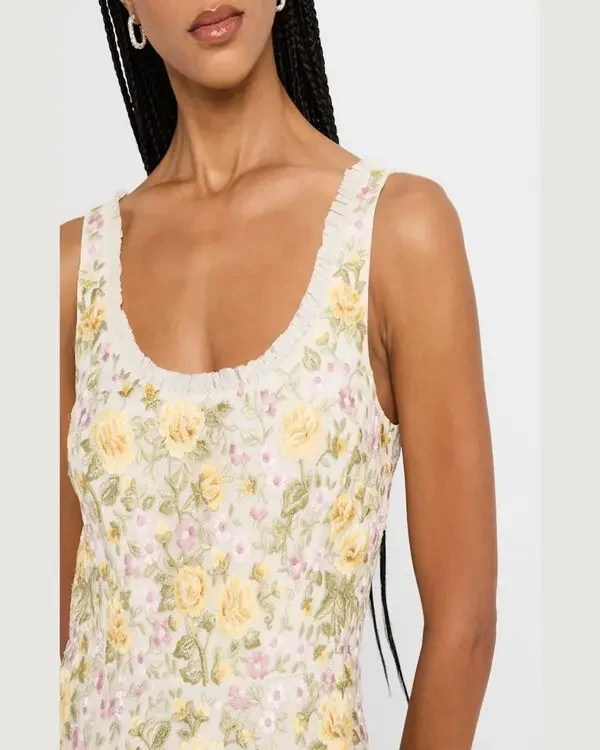 Needle & Thread Embroidered Florine Ballerina Plus Size Dress - Imagen 9