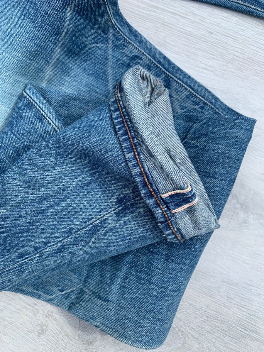 G-Star 3301 Selvedge Low Tapered Light Aged Destroy Ravage Denim Red Listing - Imagen 4