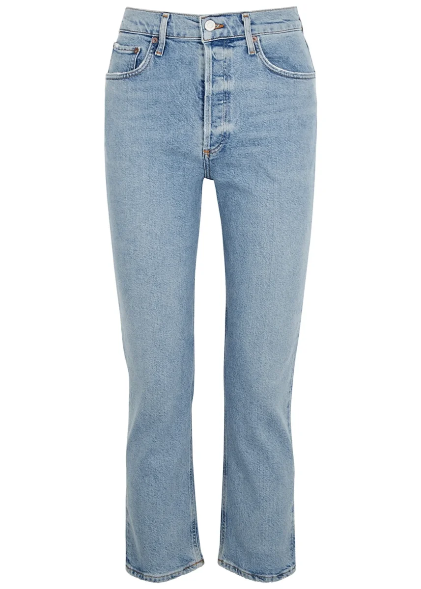 Agolde Riley High Rise Straight Crop Jeans