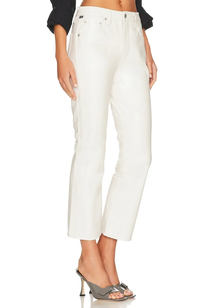 Citizens Of Humanity Isola Recycled Leather Cropped Boot Jeans - Imagen 8