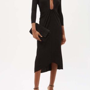 Isabel Marant Black Jadessi Cut-Out Keyhole Neck Strappy Dress DAMAGED