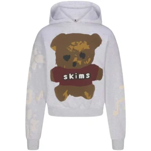 SKIMS x Cactus Plant Flea Market Logo Teddy Bear Cotton Hoodie