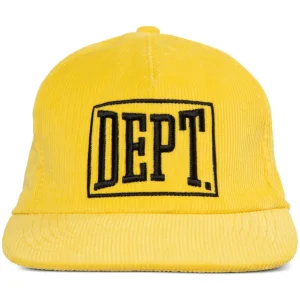 Gallery Dept. Mens Gym Logo Corduroy Yellow Baseball Cap