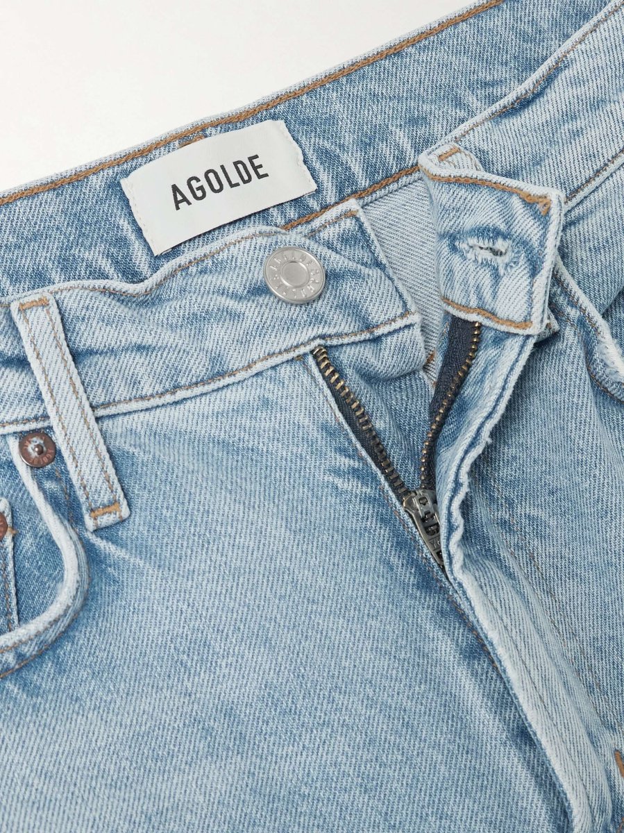 Agolde Harper Light Blue Denim Straight Leg Jeans - Imagen 5