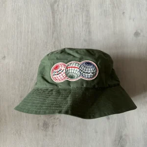 Drake's Green Waxed Cotton Bucket Hat