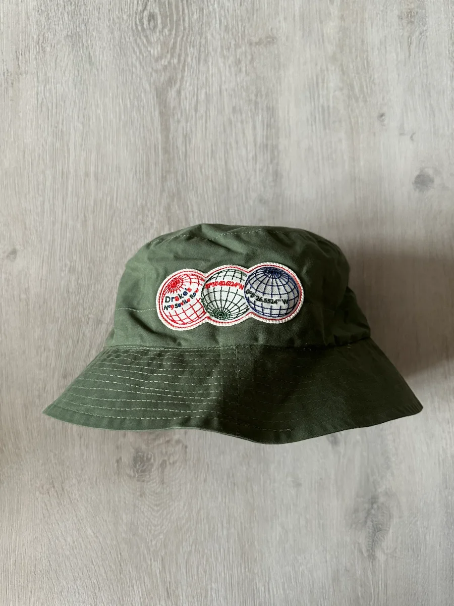 Drake's Green Waxed Cotton Bucket Hat - Imagen 2