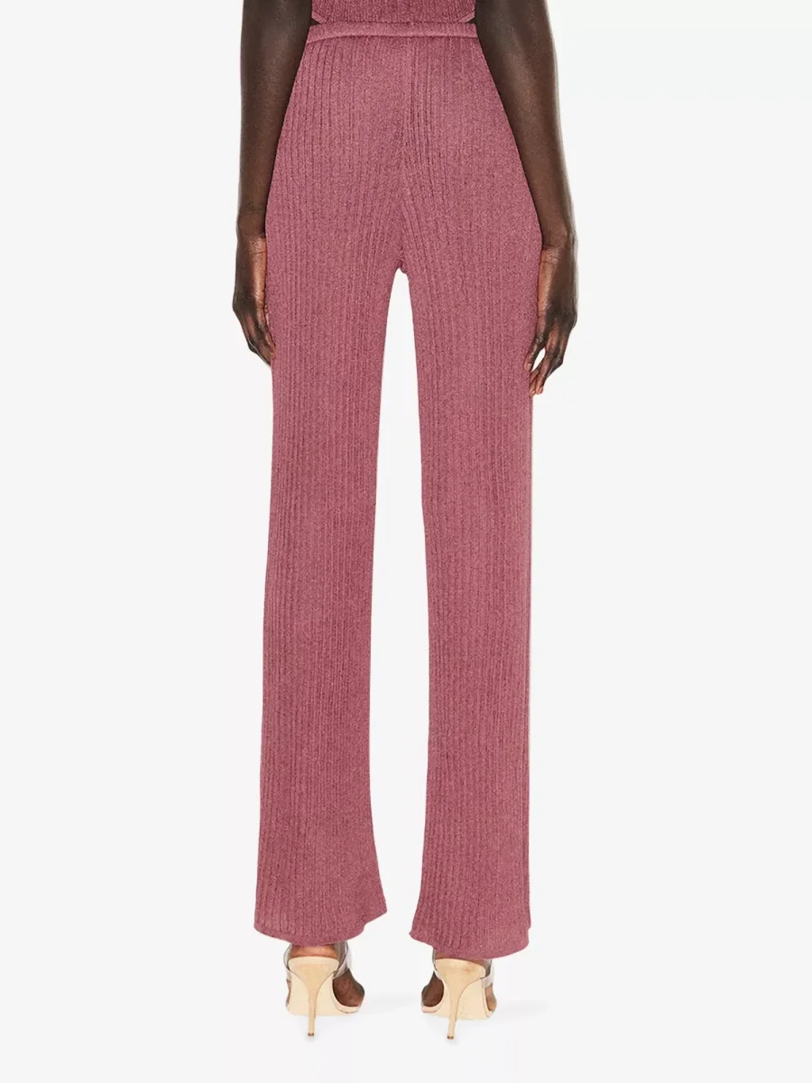 Skims Straight-Leg Sheer Knit Trousers - Imagen 4