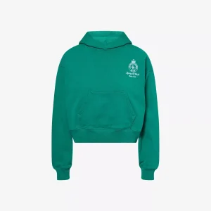 Sporty & Rich Alpine Green Brit Crest Embroidered Hoodie