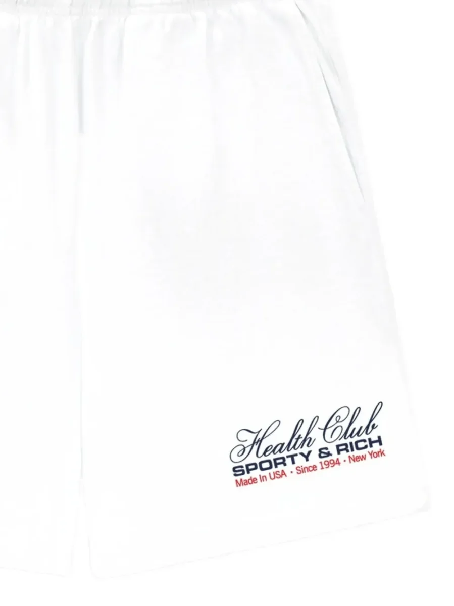 Sporty & Rich Health Club Logo Print Shorts - Imagen 3