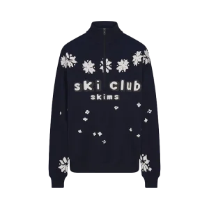 SKIMS X Cactus Plant Flea Market Ski Club 1/4 Zip Oversized Cotton Sweatshirt