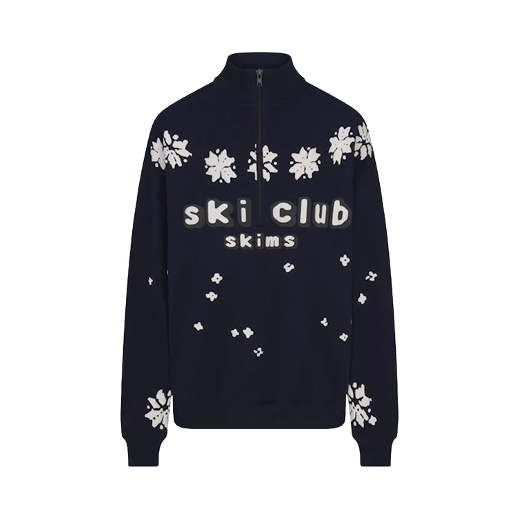 SKIMS X Cactus Plant Flea Market Ski Club 1/4 Zip Oversized Cotton Sweatshirt - Imagen 2