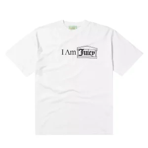 Aries x Juicy Couture Temple Juicy Logo Front White Tee T-Shirt