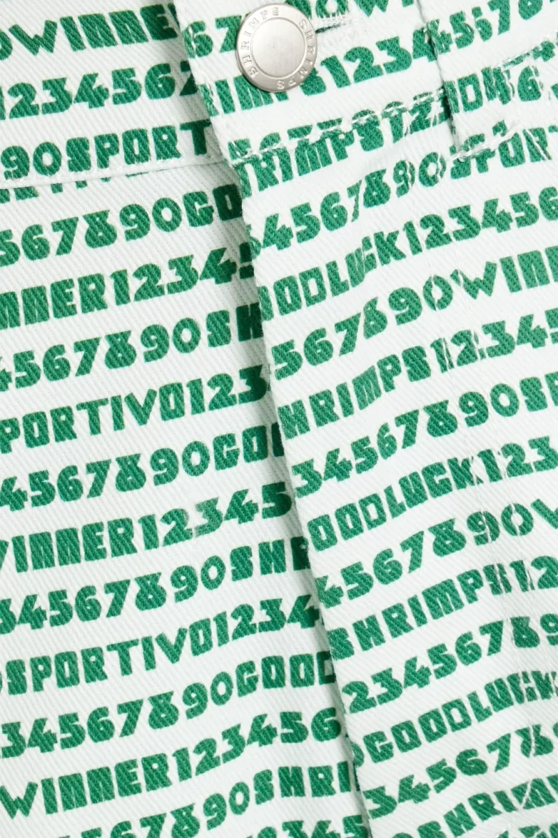 Shrimps Anette Good Luck Printed Patch Logo Cargo Green Trousers - Imagen 5