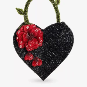 Clio Peppiatt x Disney Beaded Enchanted Rose Heart Bag (IMPERFECT)