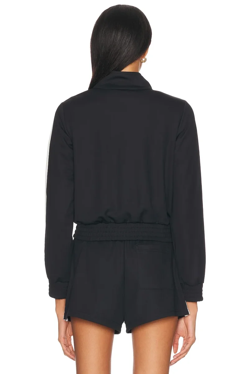 Sporty & Rich Elio Black Track Zip Jacket - Imagen 4