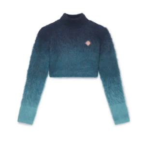 Casablanca Logo Gradient Mohair High Neck Jumper