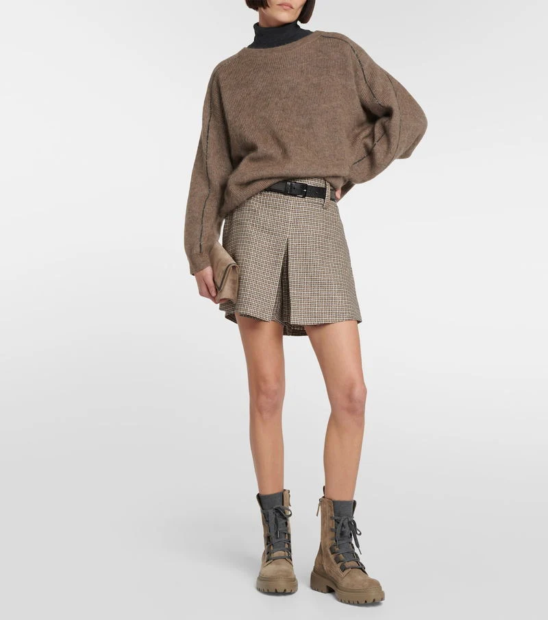 Brunello Cucinelli Houndstooth Check Print Skort - Imagen 4