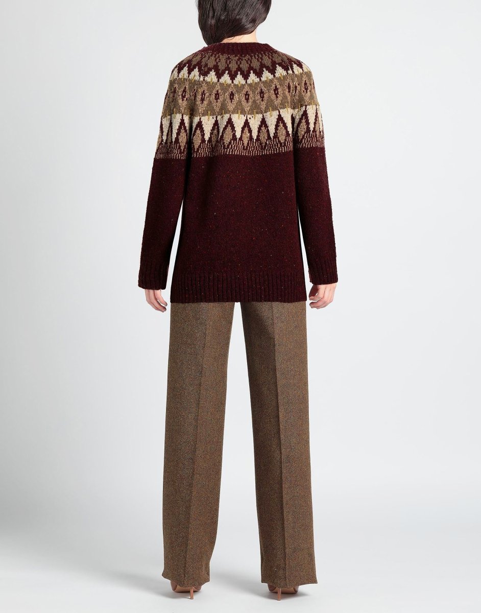 Re/Done Fair Isle Argyle Wool Relaxed Crew Neck Knitted Jumper - Imagen 9