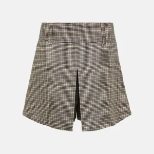 Brunello Cucinelli Houndstooth Check Print Skort