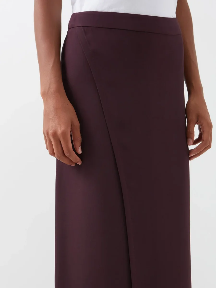 RAEY Wrap Split Silk Maxi Skirt - Imagen 4