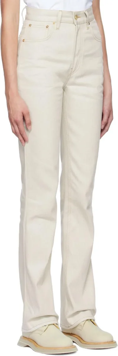 Jacquemus Le Papier Le De Nimes Light Beige Jeans - Imagen 3