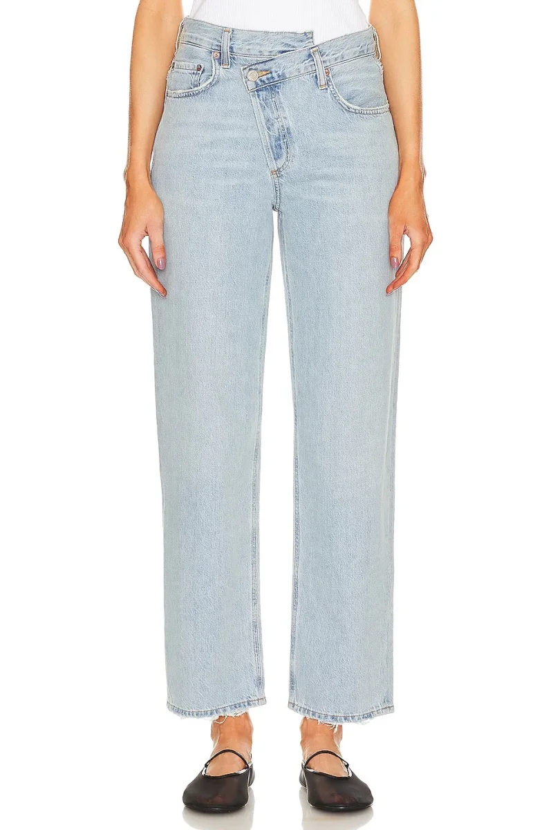 Agolde Criss Cross Light Blue Denim Jeans - Imagen 5