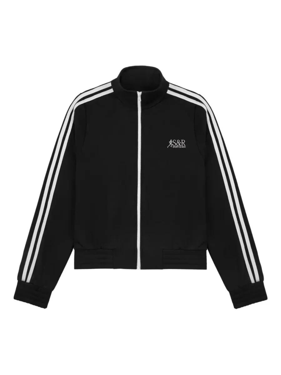 Sporty & Rich Elio Black Track Zip Jacket - Imagen 2