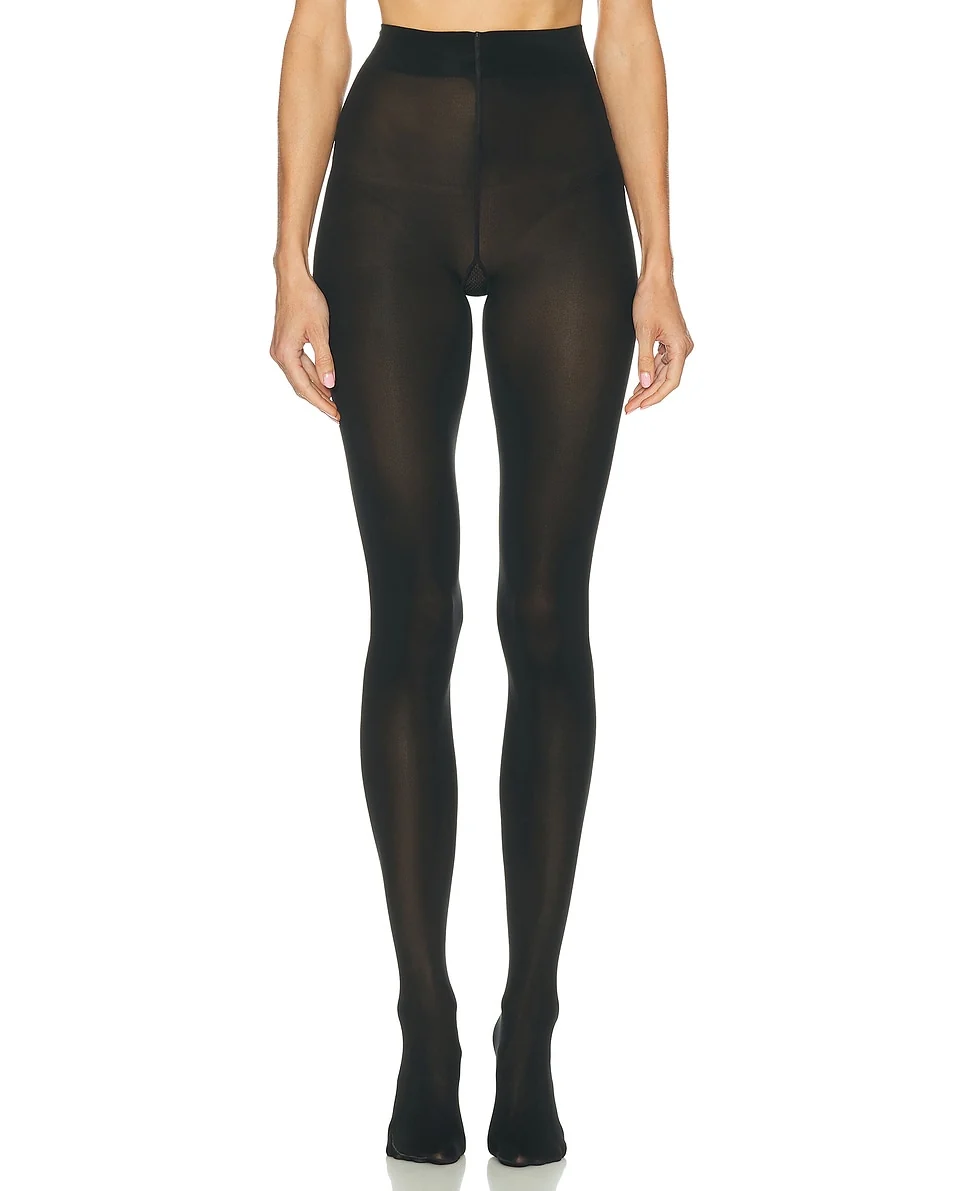 FALKE Pure Matte 50 Denier Semi-Opaque Tights in Black - Imagen 2