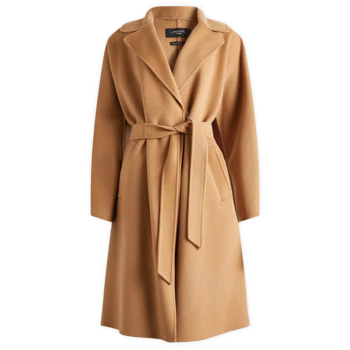 Max Mara Weekend Brown Belted Wrap Coat - Imagen 3