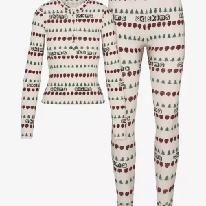 SKIMS x Cactus Plant Flea Market Fair Isle Logo Ribbed Henley Cotton Lounge Set