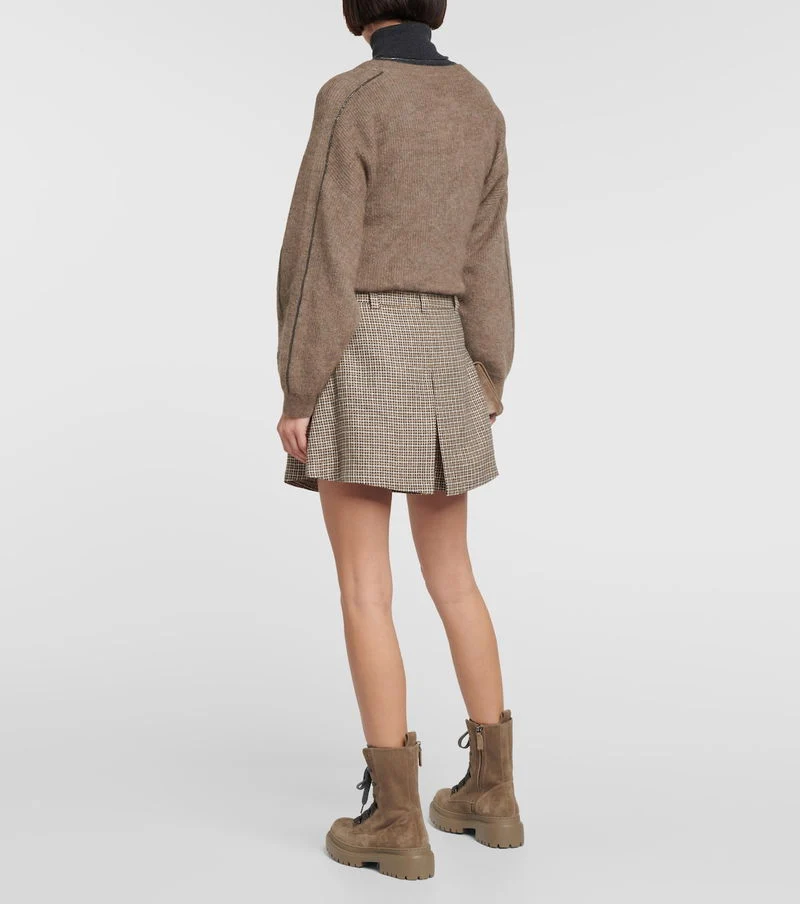 Brunello Cucinelli Houndstooth Check Print Skort - Imagen 5